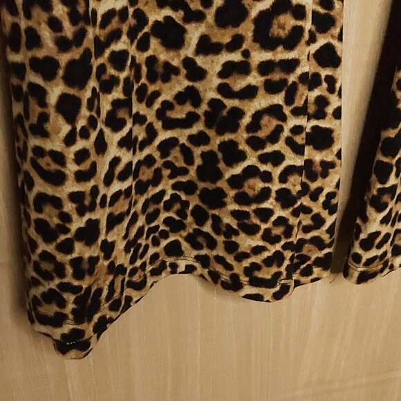 Altar'd State Knit Animal Print Flare Elastic Waist Pants Small - Picture 5 of 8